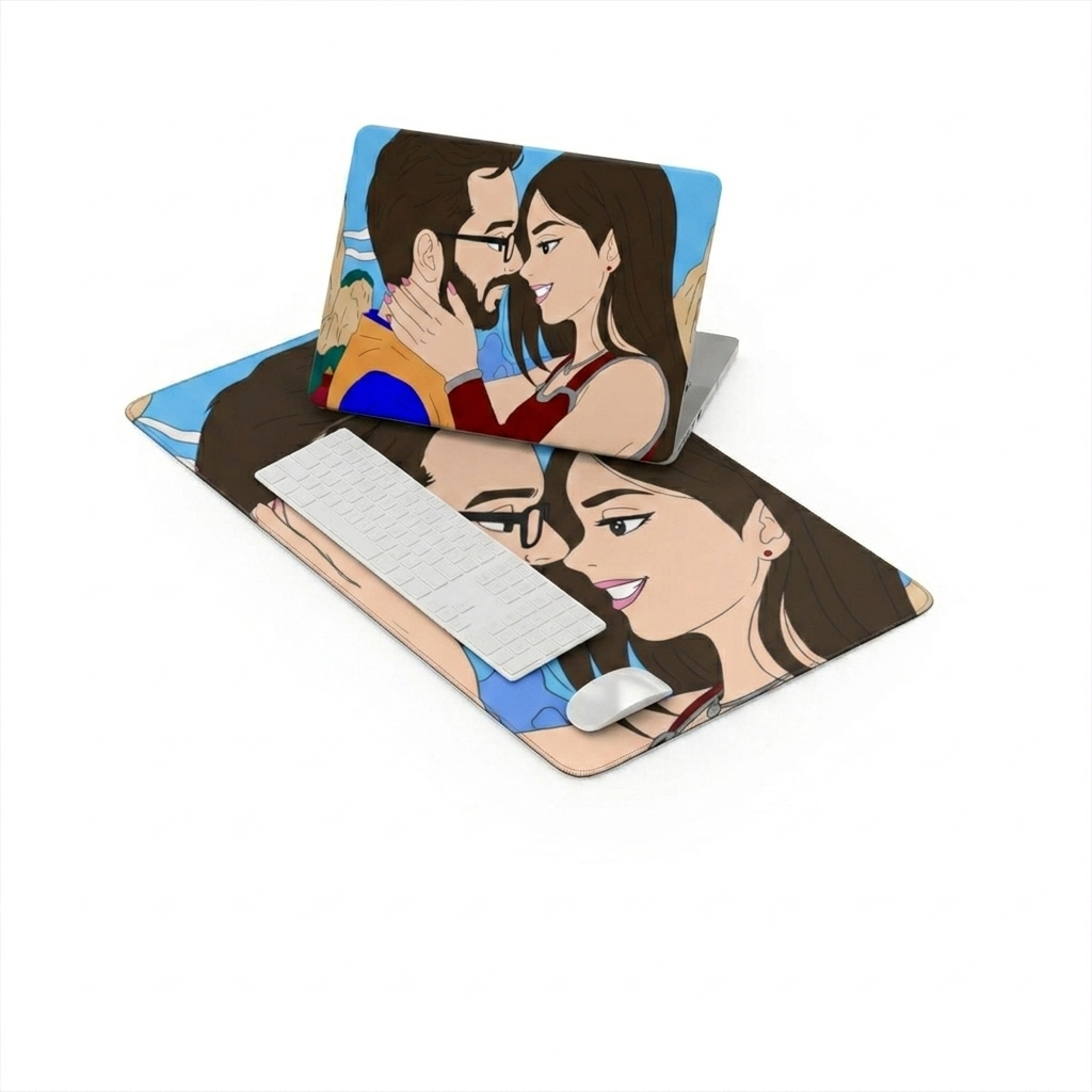 Set Scrivania Personalizzato: Cover MacBook + Tappetino Desk Mat