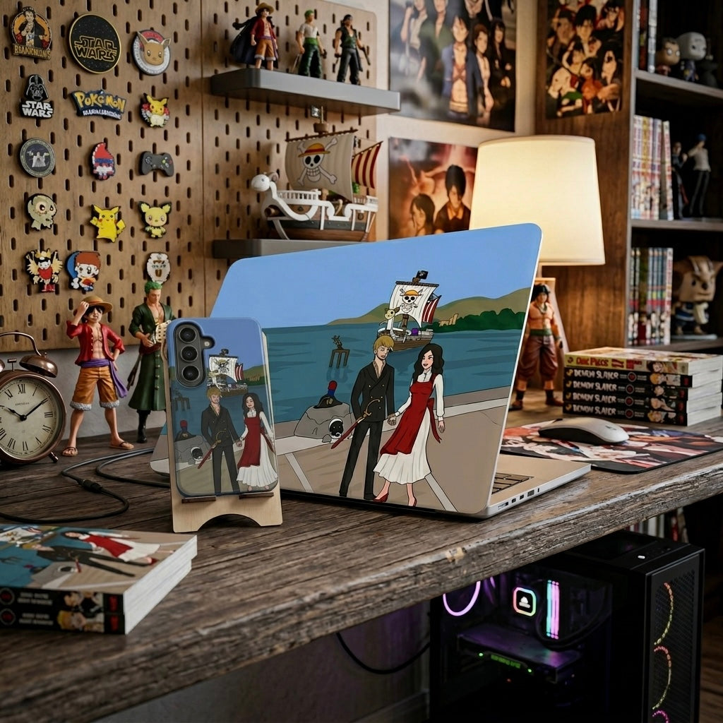 Set Scrivania Perfetta: Cover Mackbook+ Cover Telefono Samsung